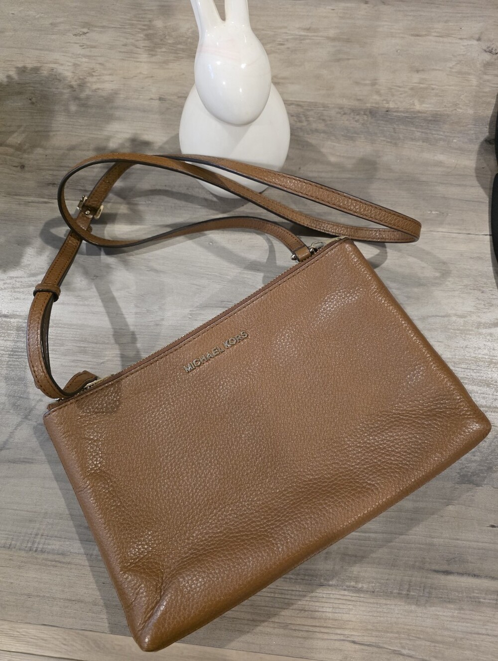 Michael Kors Tan Leather Crossbody Bag